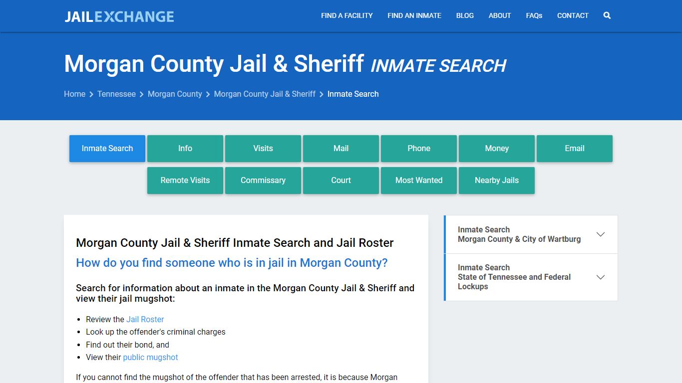 Morgan County Jail & Sheriff Inmate Search - Jail Exchange